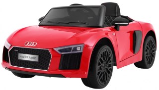 Audi R8 Spyder na akumulator Lakier Czerwony + Pilot + EVA + Wolny Start + Radio MP3 + LED