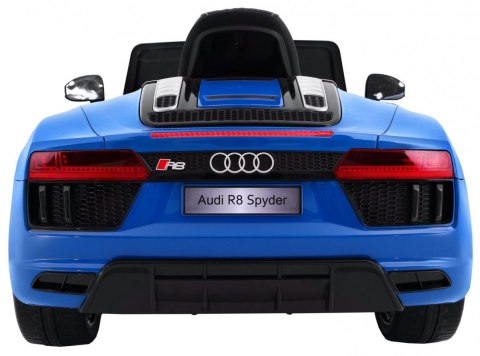 Audi R8 Spyder na akumulator Lakier Niebieski + Pilot + EVA + Wolny Start + Radio MP3 + LED