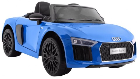 Audi R8 Spyder na akumulator Lakier Niebieski + Pilot + EVA + Wolny Start + Radio MP3 + LED