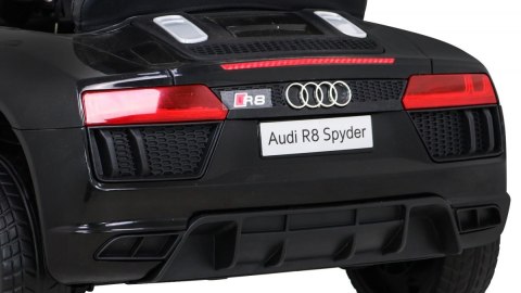 Audi R8 na akumulator dla dzieci Czarny + Pilot + EVA + Wolny Start + MP3 LED