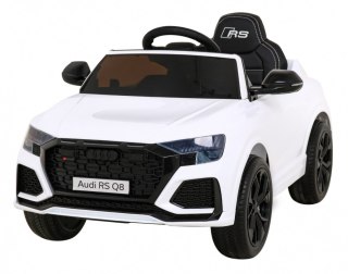 Audi RS Q8 Autko na akumulator Biały + Pilot + Wolny Start + EVA + LED + MP3 USB