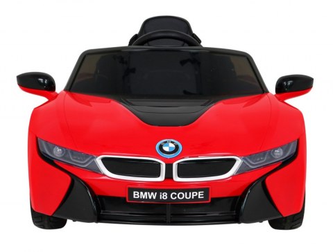 BMW I8 Lift Auto na akumulator Czerwony + Pilot + Wolny Start + 3-pkt pasy + MP3 USB + LED