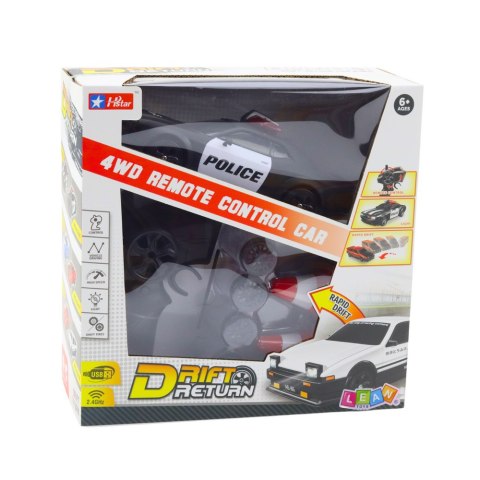 Auto Sportowe Do Driftu Wymienne Koła Zdalnie Sterowany RC 4WD Policja LEAN Toys