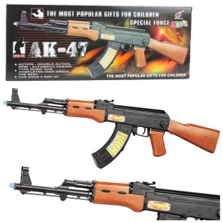 Karabin Zabawkowy AK-47 Dla Dzieci Światła Dźwięki 68,5 cm LEAN Toys