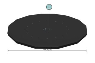 Pokrywa Do Basenu Stelażowego 427cm Bestway 58248 Bestway
