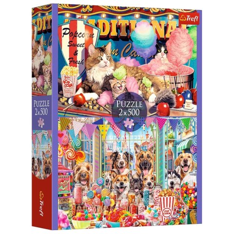 Puzzle - 2x500 - Puszyści przyjaciele - Trefl 37495 Trefl Puzzle