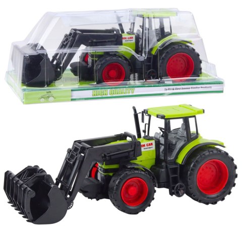 Traktor Pojazd Rolniczy Farmerski Z Chwytakiem Zielony LEAN Toys