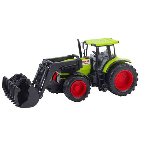 Traktor Pojazd Rolniczy Farmerski Z Chwytakiem Zielony LEAN Toys