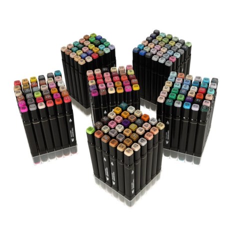 Markery dwustronne mazaki alkoholowe w etui 204 + podstawka Kik Sp. z o. o. Sp. k.