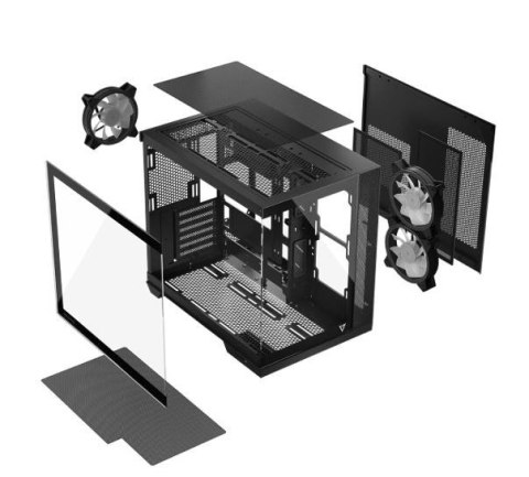 Obudowa komputerowa Volcano Panorama APEX ARGB 3F MIDI szara MODECOM