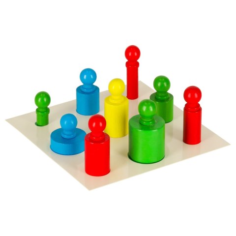 Odważniki cylindry drewniane gra układanka montessori kolorowe Kik Sp. z o. o. Sp. k.