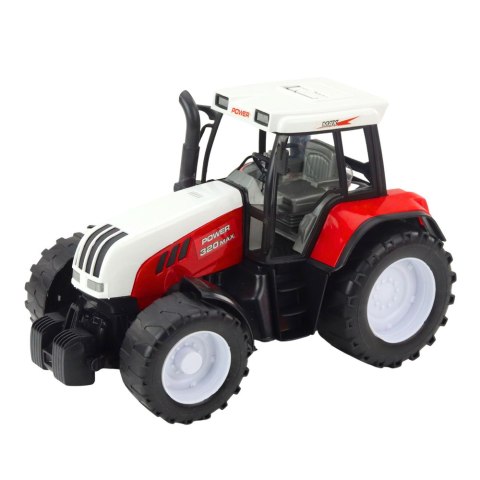 Traktor Rolniczy Farmerski Z Przyczepą Mieszalnik Paszy Czerwony 60cm LEAN Toys
