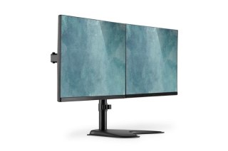Stojak biurkowy podwójny z zaciskiem 2xLCD max. 32" max. Obciążenie 2x 8kg uchylno-obrotowy czarny Digitus