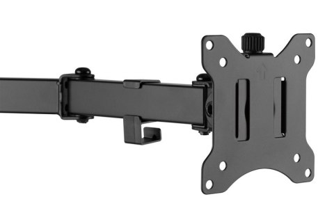 Stojak biurkowy podwójny z zaciskiem 2xLCD max. 32" max. Obciążenie 2x 8kg uchylno-obrotowy czarny Digitus