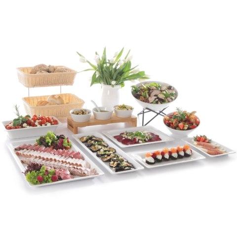 Taca ekspozycyjna bufetowa do potraw z melaminy GN2/3 wys.20 mm biała - Hendi 566930 Hendi