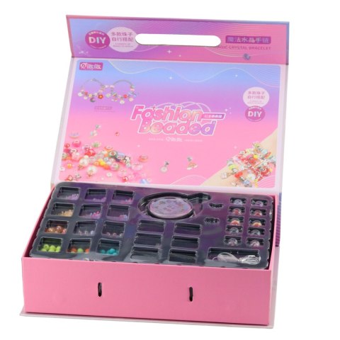 Zestaw Do Tworzenia Bransoletek Biżuterii Koraliki Zawieszki DIY LEAN Toys