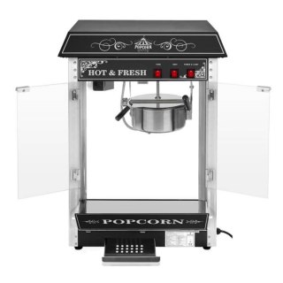 Profesjonalna wydajna maszyna do popcornu nastawna 230V 1.6kW czarna Royal Catering