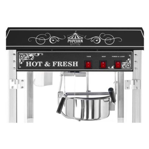 Profesjonalna wydajna maszyna do popcornu nastawna 230V 1.6kW czarna Royal Catering