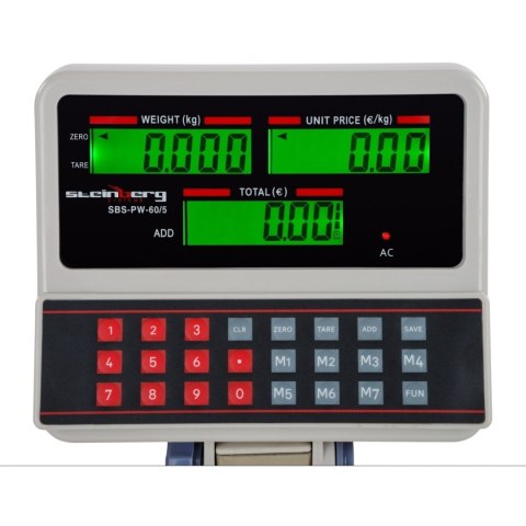 Waga sklepowa platformowa SBS-PW-60 LCD do 60kg Steinberg Systems