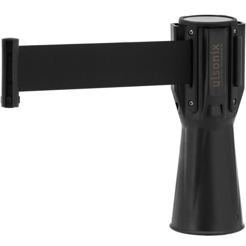 Kaseta z taśmą odgradzającą ostrzegawczą nakładka na słupek pachołek 2 m czarna Ulsonix