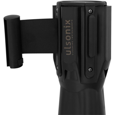 Kaseta z taśmą odgradzającą ostrzegawczą nakładka na słupek pachołek 2 m czarna Ulsonix