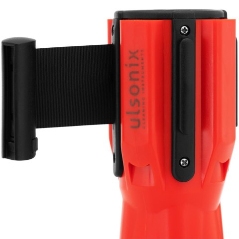 Kaseta z taśmą odgradzającą ostrzegawczą nakładka na słupek pachołek 3 m czarna Ulsonix