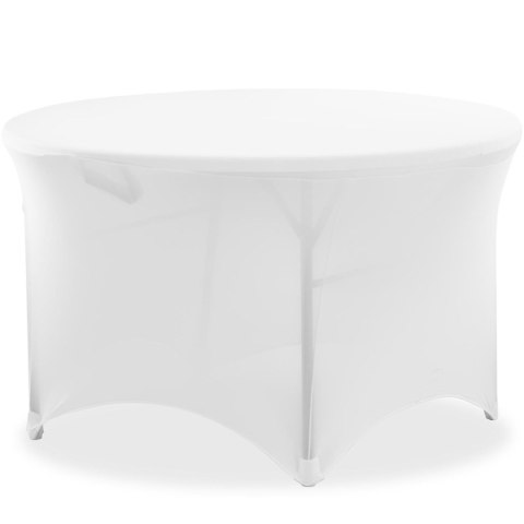 Pokrowiec elastyczny uniwersalny na stół owalny śr. 150 cm biały Royal Catering