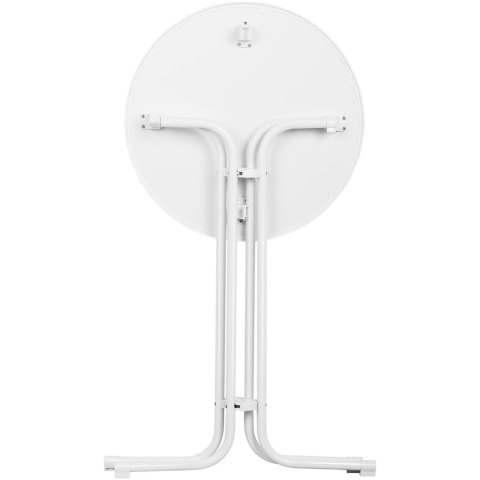 Stół stolik barowy okrągły wysoki składany śr. 70 cm wys. 110 cm biały Royal Catering
