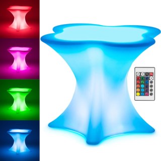 Stolik barowy klubowy podświetlany RGBW LED 80 x 80 x 110 cm Royal Catering