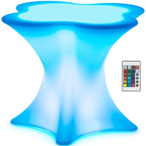 Stolik barowy klubowy podświetlany RGBW LED 80 x 80 x 110 cm Royal Catering