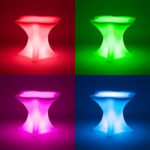 Stolik barowy klubowy podświetlany RGBW LED 80 x 80 x 110 cm Royal Catering