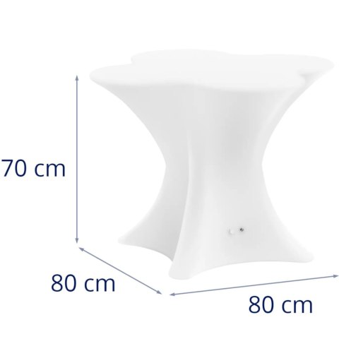 Stolik barowy klubowy podświetlany RGBW LED 80 x 80 x 110 cm Royal Catering