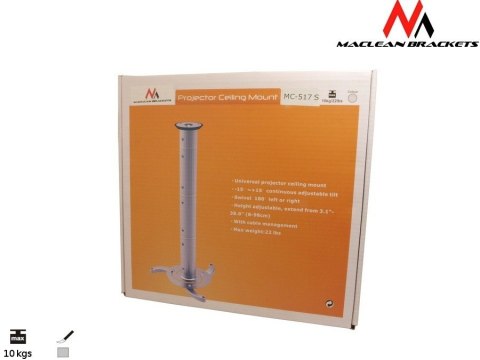Uchwyt do projektora sufitowy MC-517S Odległość: 80mm - 980mm Maclean