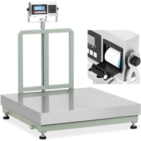 Waga platformowa z drukarką etykiet LCD 100 x 100 cm 600 kg / 50 g Steinberg Systems