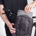 Sakwa torba rowerowa na tablet mocowana na kierownicę z paskiem na ramię szara WOZINSKY