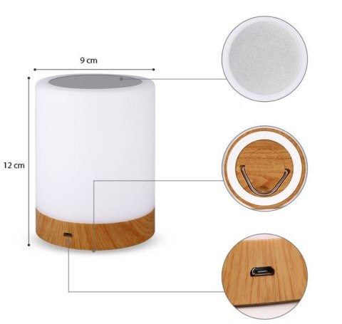 Lampka nocna Techly LED kolorowa bezprzewodowa Techly