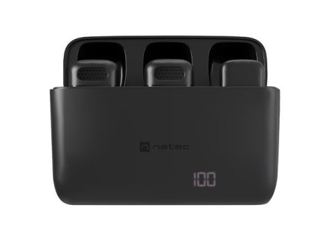 Mikrofon HOPPER krawatowy bezprzewodowy lightning 2 sztuki Natec