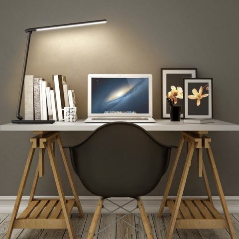 LT-T10 Black lampa biurkowa LED dotykowa | 12W | 3000-6500K | 7 poziomów ściemniania | 5 trybów świecenia AUKEY