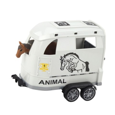 Samochód Terenowy Z Przyczepą Do Przewozu Koni Figurka Światła Dźwięki LEAN Toys