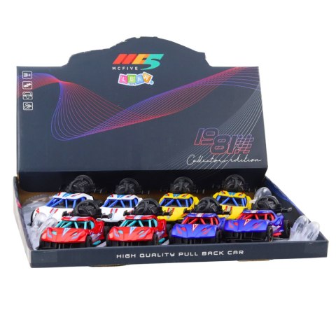 Autko Sportowe Z Napędem Światła Dźwięki Efekt Dymny 1:36 Mix LEAN Toys