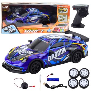 Auto Sportowe Zdalnie Sterowane RC Podświetlana Karoseria Drift Niebieski LEAN Toys