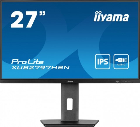 Monitor 27 cali XUB2797HSN-B2 IPS,FHD,USB-C Dock,HAS,300cd /5y/ IIYAMA