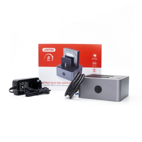 Stacja klonująca dyski 2,5/3,5 USB 5 Gbps; Y-3026GY01-EU Unitek