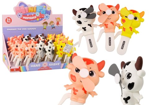 Wiatrak Ręczny Krówka Mini Wiatraczek Dla Dzieci 3 Kolory LEAN TOYS