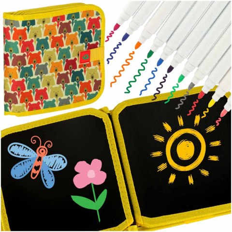 Tablica kredowa przenośna miękka książeczka notes szkicownik miś Kik Sp. z o. o. Sp. k.