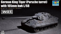 Plastikowy model do sklejania King Tiger w/ 105mm kWh L/68 Porsche Turret Trumpeter