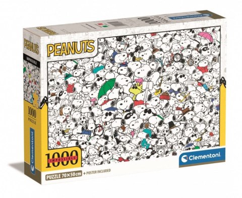 Puzzle 1000 elementów Compact Impossible Peanuts Clementoni