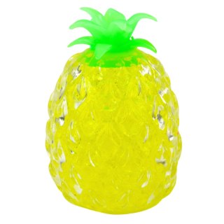 Gniotek Ananas Owoc Antystresowy Z Kulkami Hydrożelowymi Żółty LEAN TOYS
