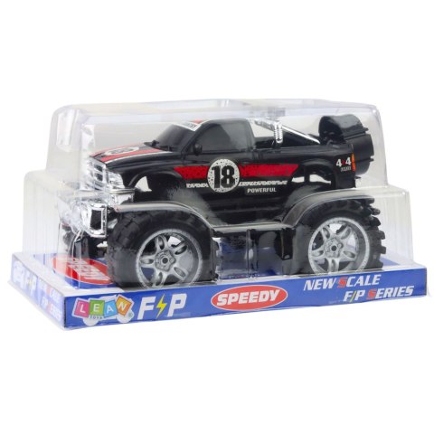 Samochód Terenowy Z Napędem Na Tył Duże Koła Czerwono-Czarny 27cm LEAN Toys