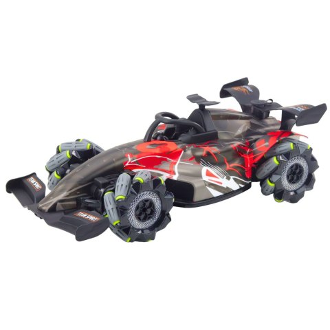 Wyścigówka Zdalnie Sterowana RC 1:10 Światła Dźwięki Para Wodna Czerwona LEAN Toys